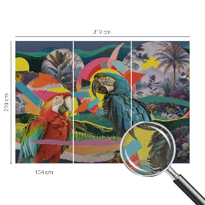 Fototapet 3d pentru living Artă cu pisici