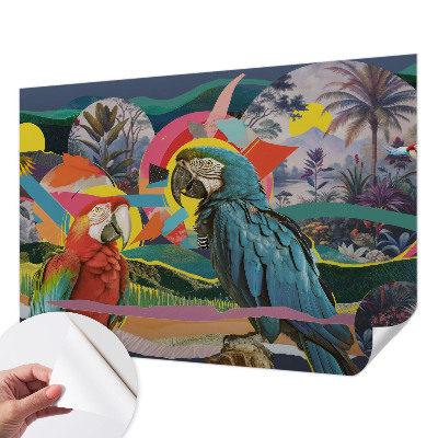 Fototapet 3d pentru living Artă cu pisici