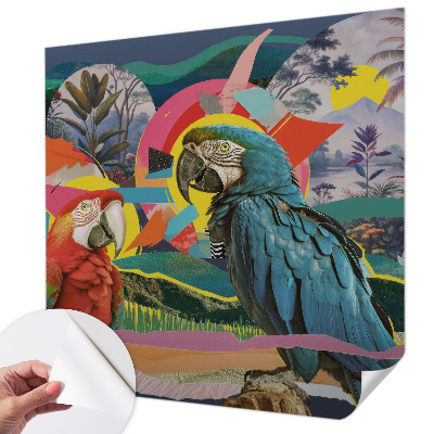 Fototapet 3d pentru living Artă cu pisici