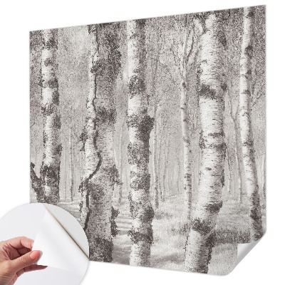 Fototapet 3D pentru living cu ilustrație „Parcul de primăvară”