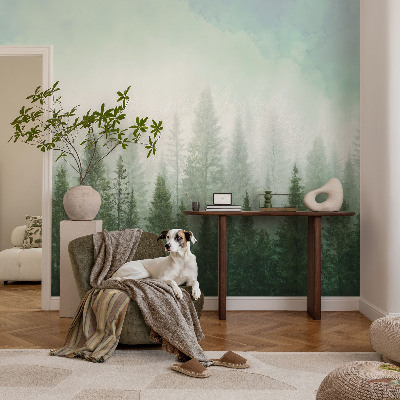 Fototapet 3D pentru living cu motiv de natură exotică