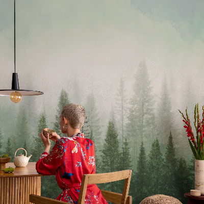 Fototapet 3D pentru living cu motiv de natură exotică
