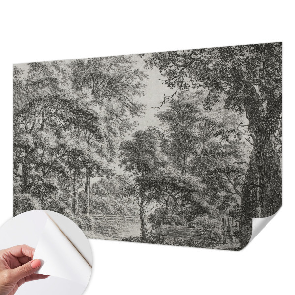 Fototapet 3D pentru dormitor cu motiv de natură colorată