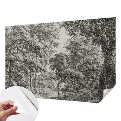 Fototapet 3D pentru dormitor cu motiv de natură colorată
