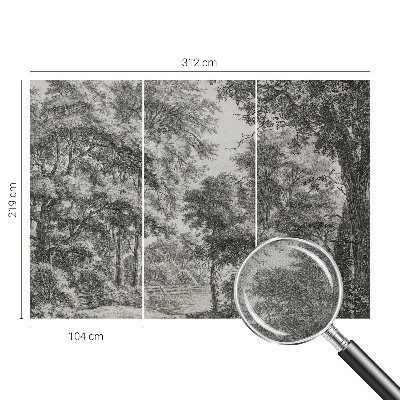 Fototapet 3D pentru dormitor cu motiv de natură colorată