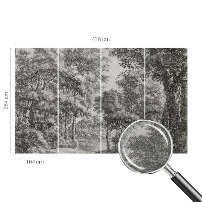 Fototapet 3D pentru dormitor cu motiv de natură colorată