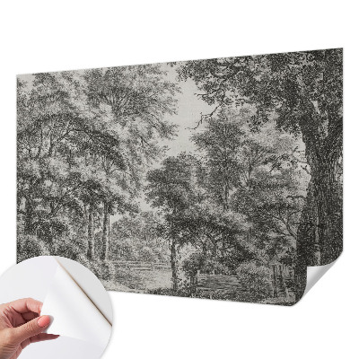 Fototapet 3D pentru dormitor cu motiv de natură colorată