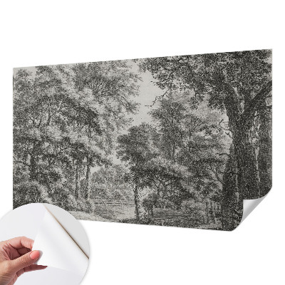 Fototapet 3D pentru dormitor cu motiv de natură colorată