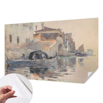 Fototapet 3D pentru living în nuanțe inspirate de harmonia venețiană