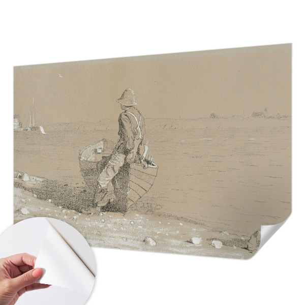 Fototapet autoadeziv pentru camera copiilor cu ilustrație a reflexiei pe malul mării