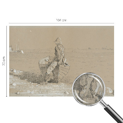 Fototapet autoadeziv pentru camera copiilor cu ilustrație a reflexiei pe malul mării