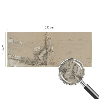Fototapet autoadeziv pentru camera copiilor cu ilustrație a reflexiei pe malul mării