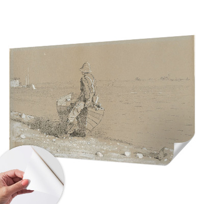 Fototapet autoadeziv pentru camera copiilor cu ilustrație a reflexiei pe malul mării