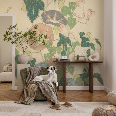 Tapet autocolant perete cu motiv floral într-un design elegant
