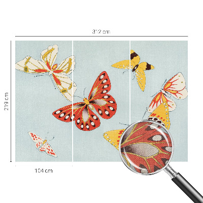 Fototapet 3d pentru dormitor Kunstneriske sommerfugle