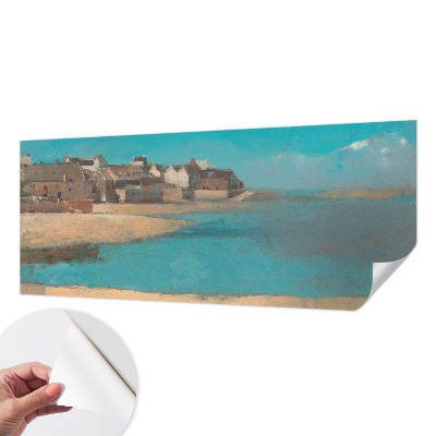 Fototapet 3d cu ilustrarea unui sat liniștit