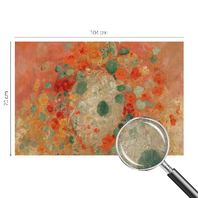 Fototapet 3D pentru living cu model de flori abstracte
