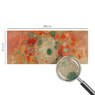 Fototapet 3D pentru living cu model de flori abstracte