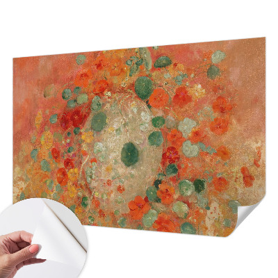 Fototapet 3D pentru living cu model de flori abstracte
