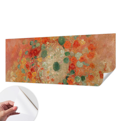 Fototapet 3D pentru living cu model de flori abstracte