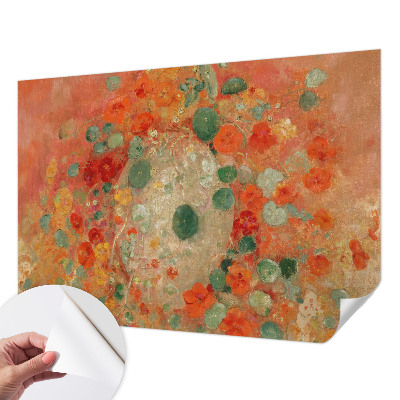 Fototapet 3D pentru living cu model de flori abstracte
