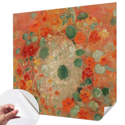 Fototapet 3D pentru living cu model de flori abstracte