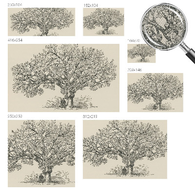 Fototapet autocolant cu ilustrație în stil scandinav