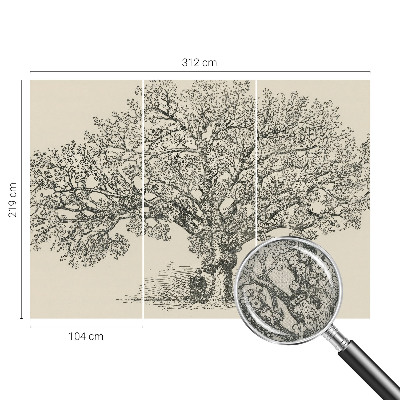 Fototapet autocolant cu ilustrație în stil scandinav