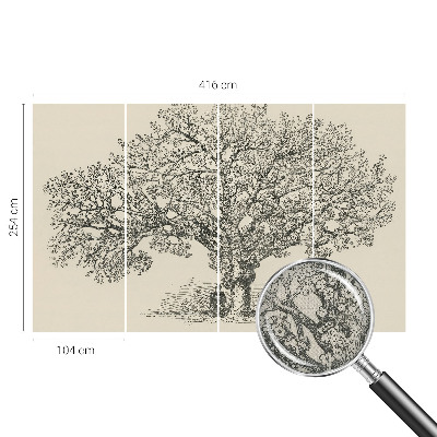 Fototapet autocolant cu ilustrație în stil scandinav