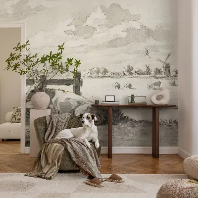 Fototapet autoadeziv pentru living Landlig idyl