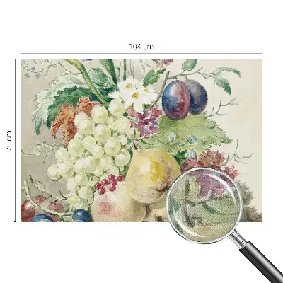 Tapet foto autoadeziv Blomster og frugter