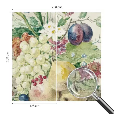 Tapet foto autoadeziv Blomster og frugter