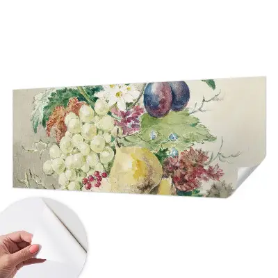 Tapet foto autoadeziv Blomster og frugter