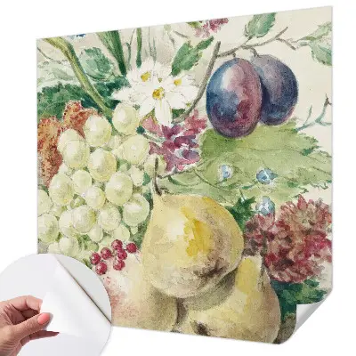 Tapet foto autoadeziv Blomster og frugter