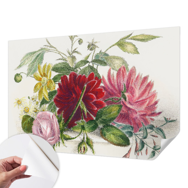 Fototapet 3d pentru dormitor cu motiv floral „Blomsterbuket”