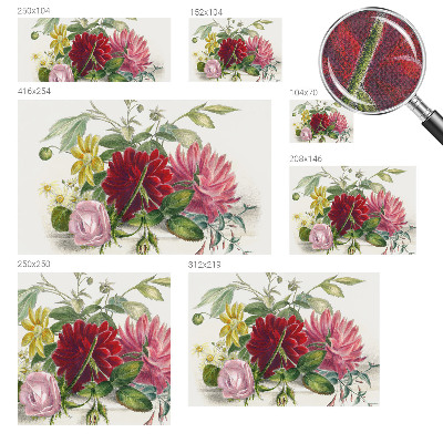 Fototapet 3d pentru dormitor cu motiv floral „Blomsterbuket”