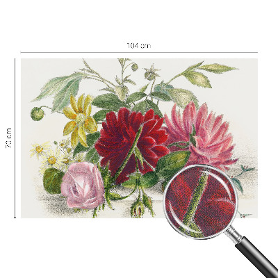 Fototapet 3d pentru dormitor cu motiv floral „Blomsterbuket”