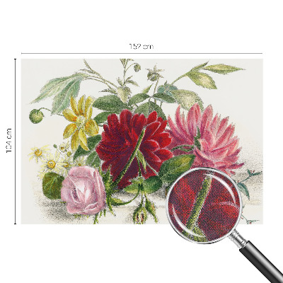 Fototapet 3d pentru dormitor cu motiv floral „Blomsterbuket”