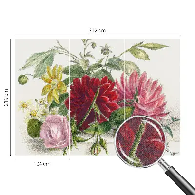 Fototapet 3d pentru dormitor Blomsterbuket