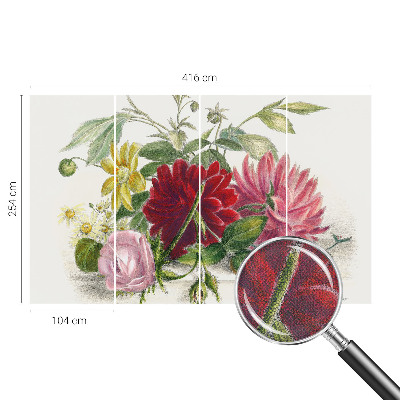 Fototapet 3d pentru dormitor cu motiv floral „Blomsterbuket”