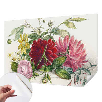 Fototapet 3d pentru dormitor cu motiv floral „Blomsterbuket”