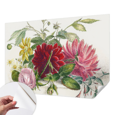 Fototapet 3d pentru dormitor cu motiv floral „Blomsterbuket”