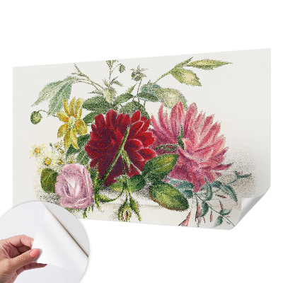 Fototapet 3d pentru dormitor cu motiv floral „Blomsterbuket”