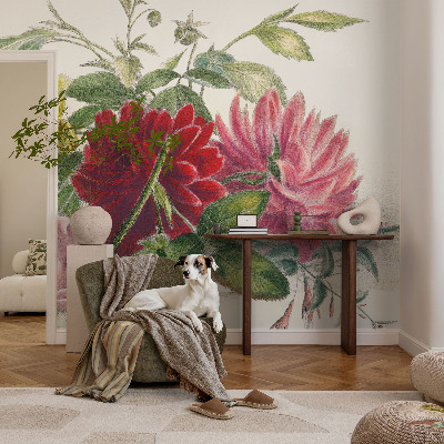 Fototapet 3d pentru dormitor cu motiv floral „Blomsterbuket”