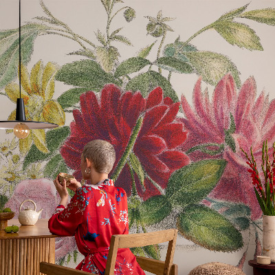 Fototapet 3d pentru dormitor cu motiv floral „Blomsterbuket”