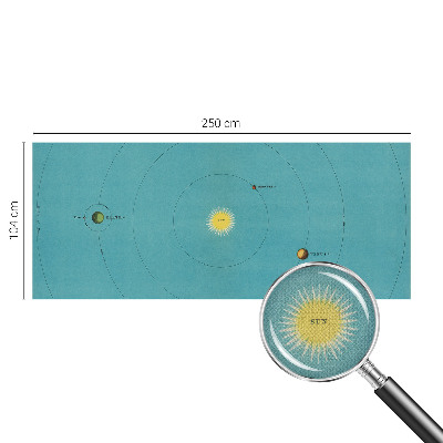 Fototapet autoadeziv pentru dormitor cu motivă spaţială „Kosmisk system”