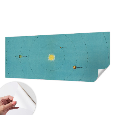Fototapet autoadeziv pentru dormitor cu motivă spaţială „Kosmisk system”