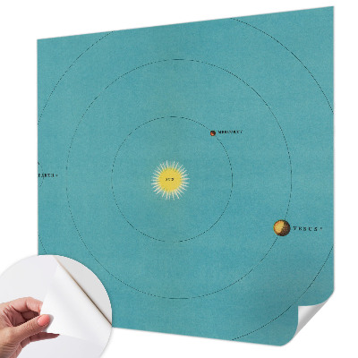 Fototapet autoadeziv pentru dormitor cu motivă spaţială „Kosmisk system”