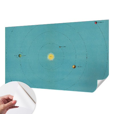Fototapet autoadeziv pentru dormitor cu motivă spaţială „Kosmisk system”