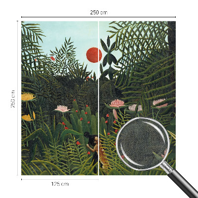 Fototapet 3D pentru dormitor cu peisaj exotic